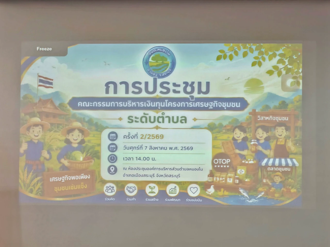📢 องค์การบริหารส่วนตำบลหนองโน จัดประชุมคณะกรรมการบริหารเงินทุนโครงการเศรษฐกิจชุมชนระดับตำบล ครั้งที่ 2/2569